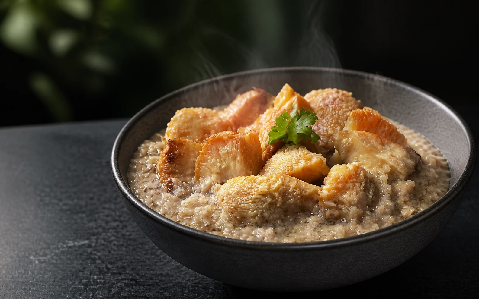 Bentong Ginger Lion's Mane Mushroom styled serving suggestion