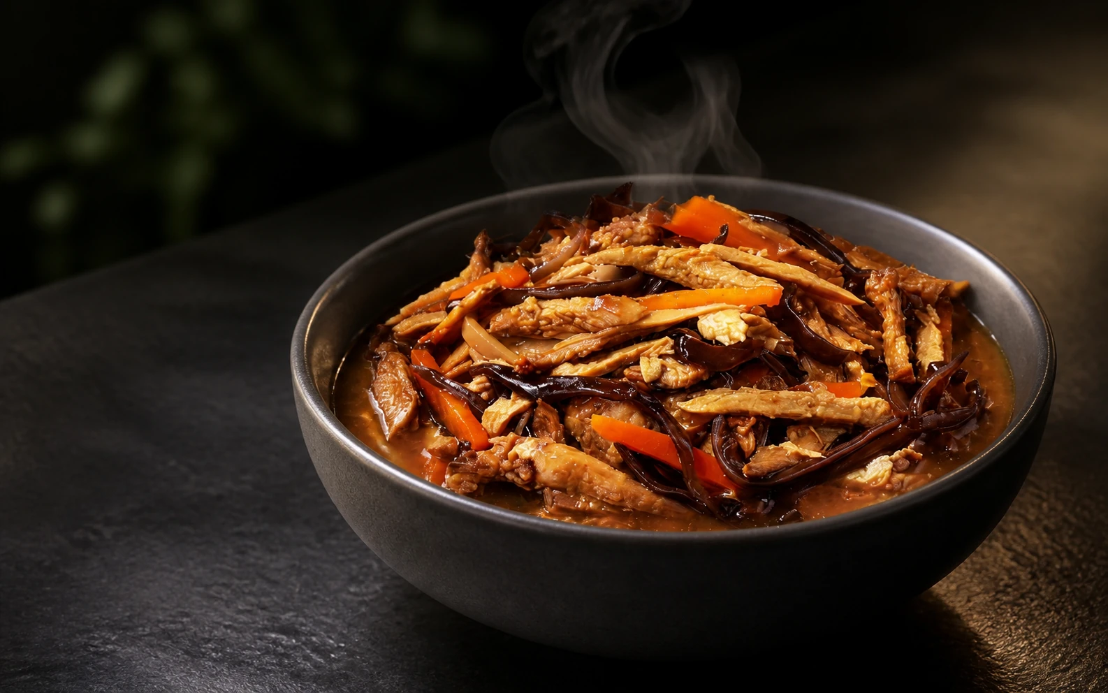 Hakka Stewed Vegan Lean Meat styled serving suggestion
